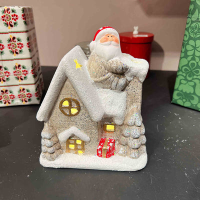 Adornos Navideños de Cerámica con Luz - Casitas de Nieve Brillantes - Image 3