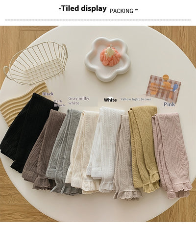 Leggings Infantiles con Patrón de Trigo y Color Sólido - Image 17