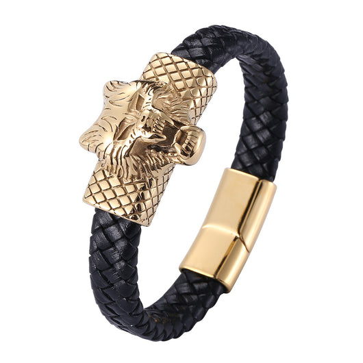 Pulsera de Lobo Punk Estilo Europeo y Americano para Hombre - Image 5