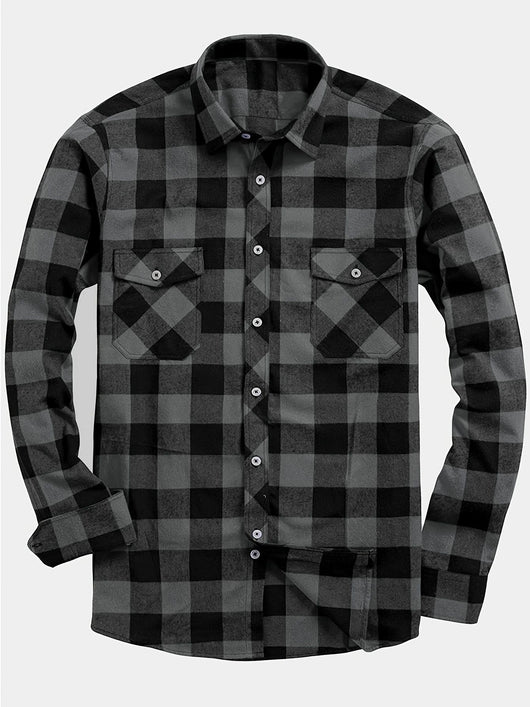 Camisa de Franela a Cuadros para Hombre - Uso Todo el Año - Image 6