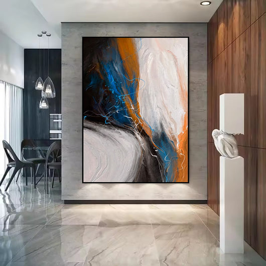 Cuadro Abstracto Moderno Óleo sobre Lienzo - Arte Decorativo sin Marco para el Hogar - Image 2
