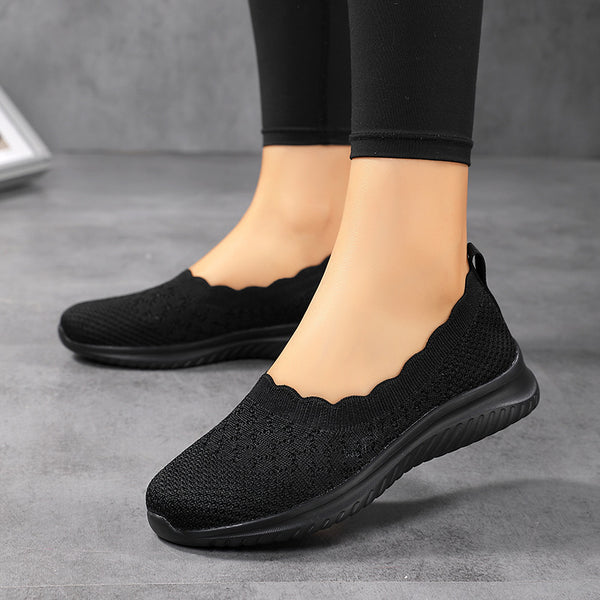 Zapatos Deportivos Tejidos Voladores Talla Grande para Mujer
