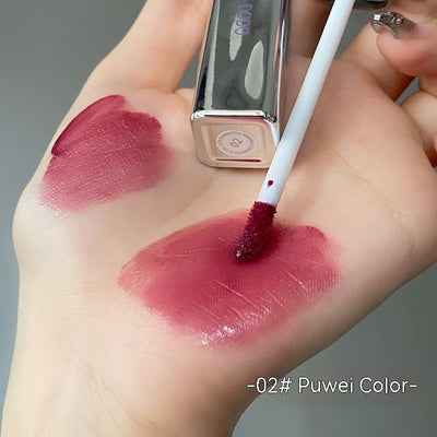 Labial Líquido Espejo Corazón de Flores - Tubo Plateado con Hidratación Intensiva - Image 5