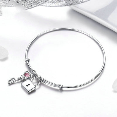 Pulsera de Candado del Amor Ajustable con Llave - Image 15