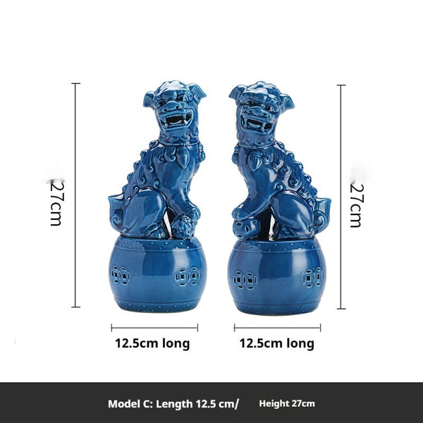 Ornamentos de León en Cerámica Refractaria para Feng Shui - Image 5
