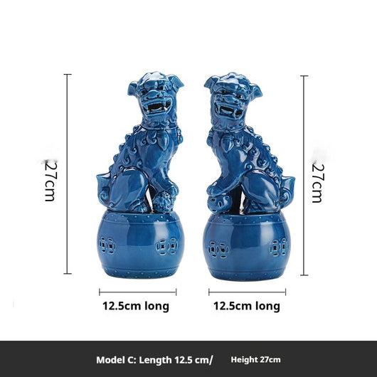 Ornamentos de León en Cerámica Refractaria para Feng Shui - Image 5