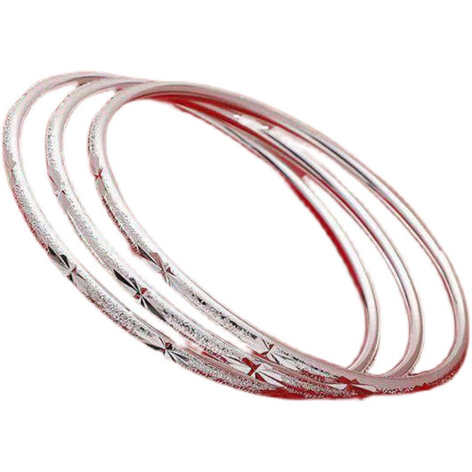 Pulsera de Plata Esterlina con Tres Círculos y Gipsófila - Image 9