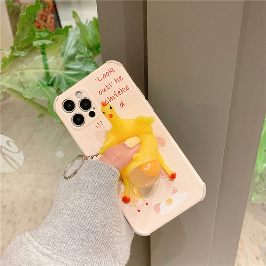 Funda para Celular con Diseño 3D de Pollito Ponedor