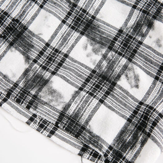 Camisa Cuadros Retro Oversize Manga Corta - Image 3
