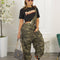 Jumpsuit Holgado de Camuflaje para Trabajo Casual
