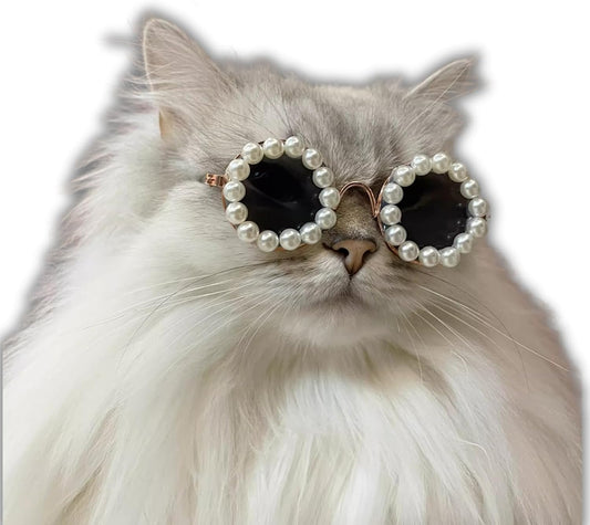 Gafas de Sol Pearl para Mascotas - Accesorios Divertidos y Elegantes para Disfraz de Fiesta