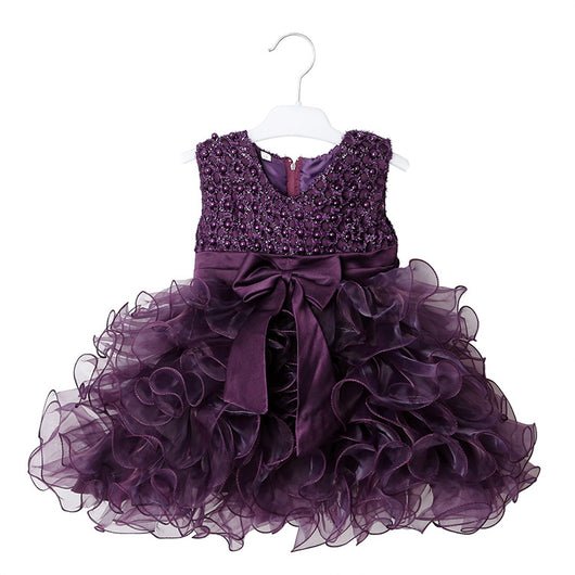 Vestido de Dama de Honor con Flores para Niña - Image 9