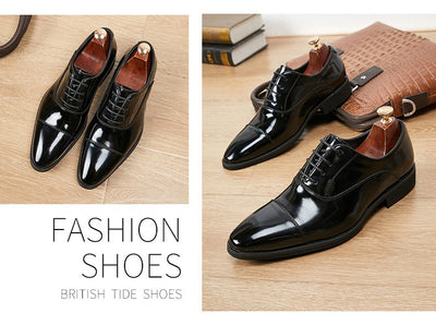 Zapatos Oxford de Cuero Charol con Punta Fina - Calzado Ejecutivo para Hombre - Image 12