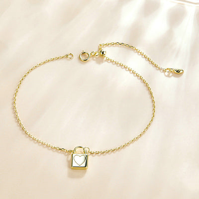 Pulsera de Plata con Candado de Corazón - Diseño Elegante - Image 8