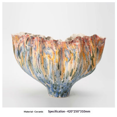 Florero de Cerámica Vintage Wabi-Sabi con Diseño Artesanal Texturizado - Image 5