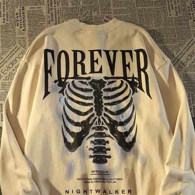 Sudadera Cuello Redondo Vintage Retro para Parejas - Estilo Otoño Unisex