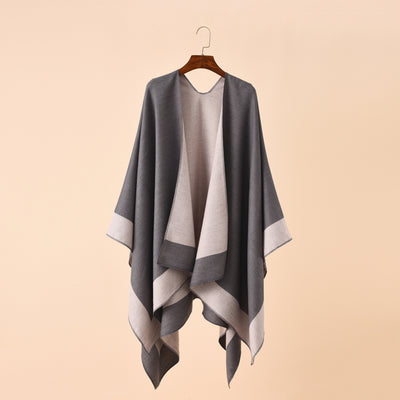 Poncho Cálido de Color Sólido para Viajes - Primavera, Otoño e Invierno - Image 21