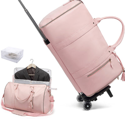 Bolsa de Viaje Plegable Grande con Compartimento para Trajes - Negro - Image 11