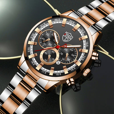 Reloj de Cuarzo Luminoso para Hombre - Elegancia Empresarial - Image 40