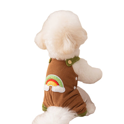 Mono Arcoíris de Pana para Perros Pequeños - Overol de Invierno - Image 9