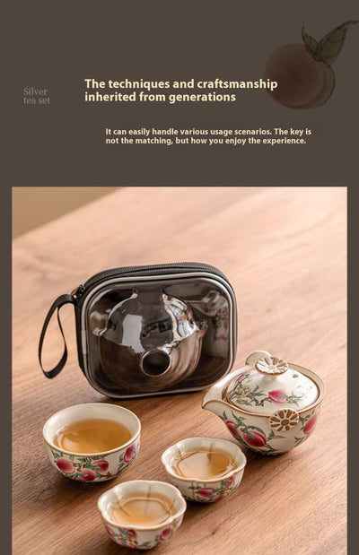 Juego de Té Viajero Horno Ru Nueve Melocotones - Image 11