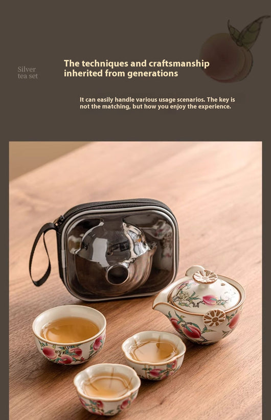 Juego de Té Viajero Horno Ru Nueve Melocotones - Image 11