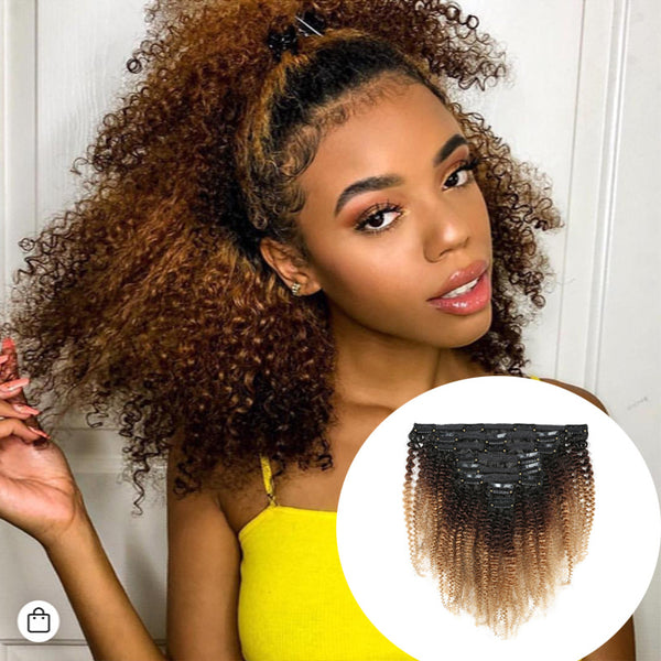 Clip de Cabello Degradado en Cabello Natural