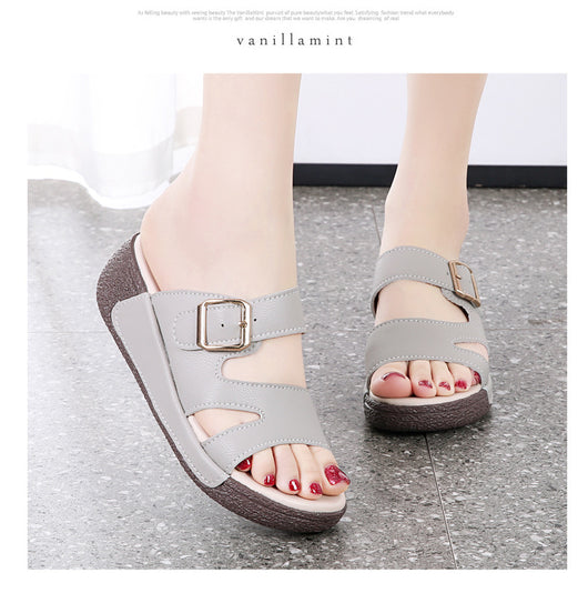 Sandalias Talla Grande Mujer Verano Suela Suave con Alzada - Image 27
