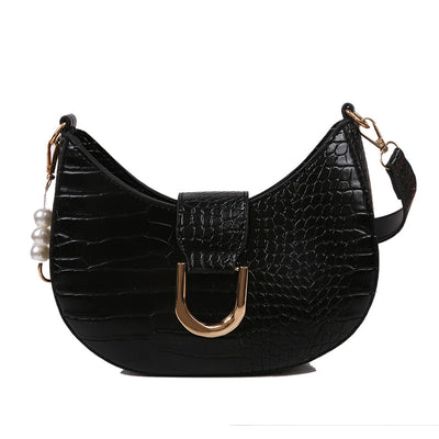 Bolso Baguette Texturizado en Color Sólido - Image 4