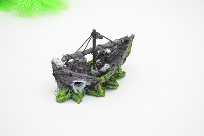 Decoración de Acuario Barco de Red - Paisaje en Miniatura para Peceras - Image 17