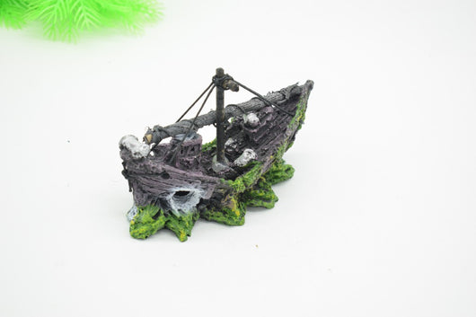Decoración de Acuario Barco de Red - Paisaje en Miniatura para Peceras - Image 17