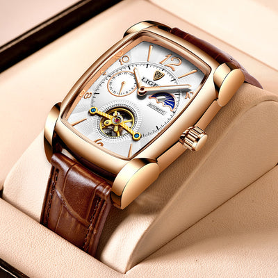 Reloj Mecánico Cuadrado con Tourbillon para Hombre - Image 9