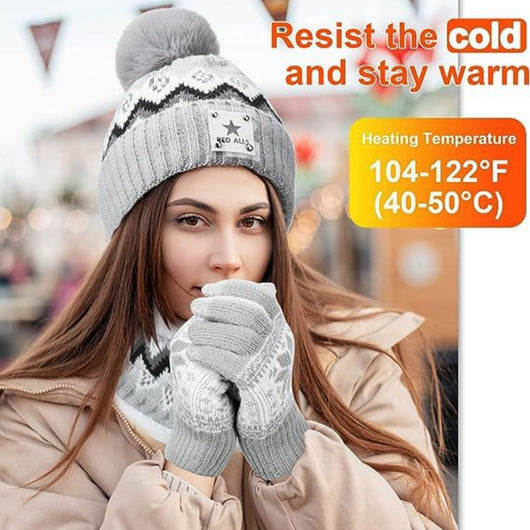 Set Térmico USB: Gorro, Bufanda y Guantes Calefactables
