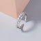 Anillo de Latón con Zirconia en Forma de Gota de Agua