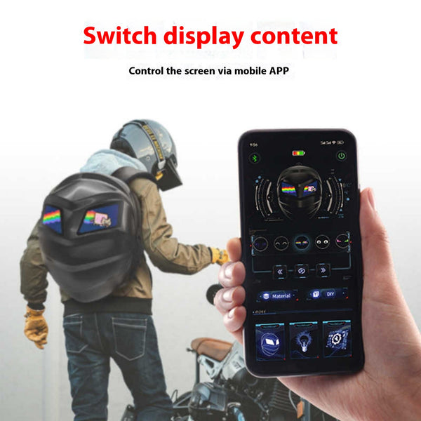 Bolsa para Casco de Moto con LED Luminoso e Impermeable