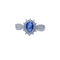 Natural Sapphire Ring Diamond Colored Gems Jewelry Blanco Dorado Adjustable Opening