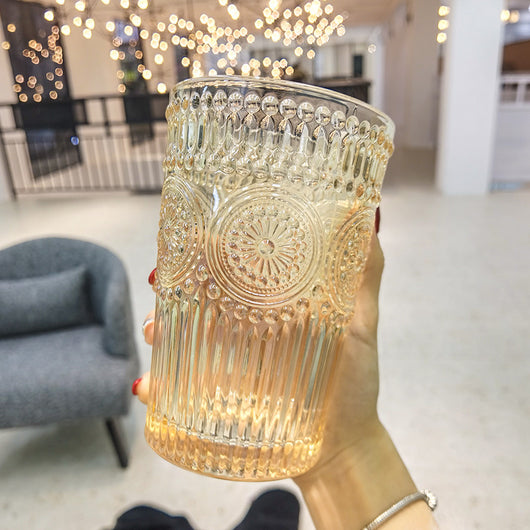 Vaso de Cristal Tallado con Diseño de Girasol Phnom Penh - Image 8