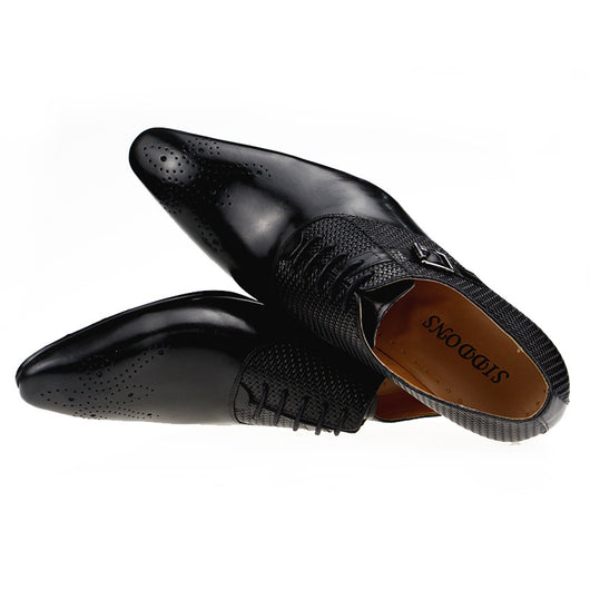 Zapatos de Cuero Oxford Británicos para Hombre - Punta Afilada Resistente - Image 5