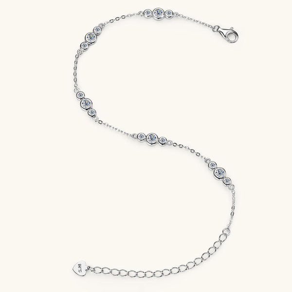 Pulsera Minimalista de Moissanita Europeo Americano Nicho