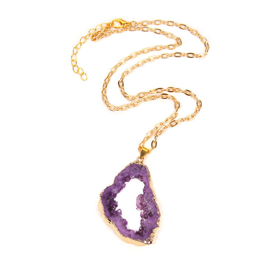 Collar de Racimo de Amatista Natural con Temperamento de Moda - Image 7
