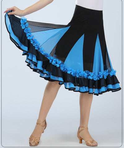 Falda de Práctica Latina Mesh Largo Swing - Rendimiento Premium - Image 10