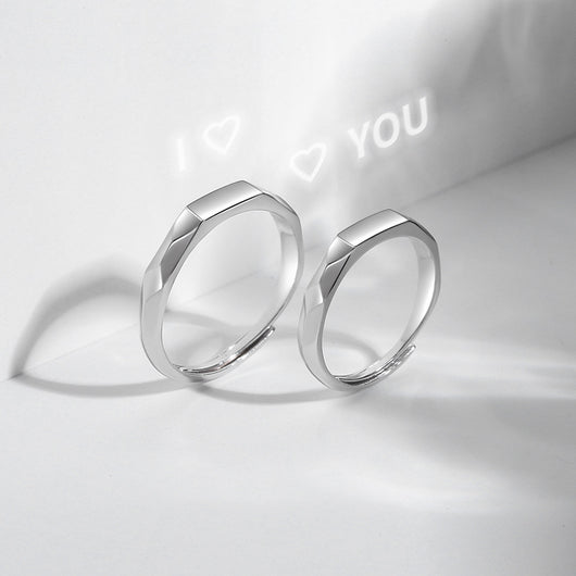 Anillo de Pareja en Plata 925 Resistente al Deslustre