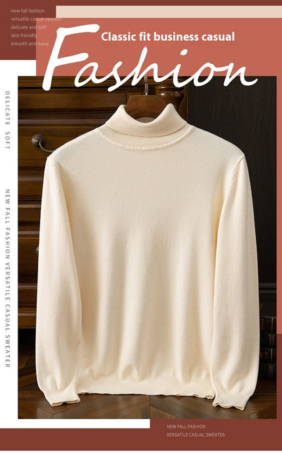 Suéter Cuello Alto para Hombre Otoño Invierno - Abrigo Interior Versátil - Image 24