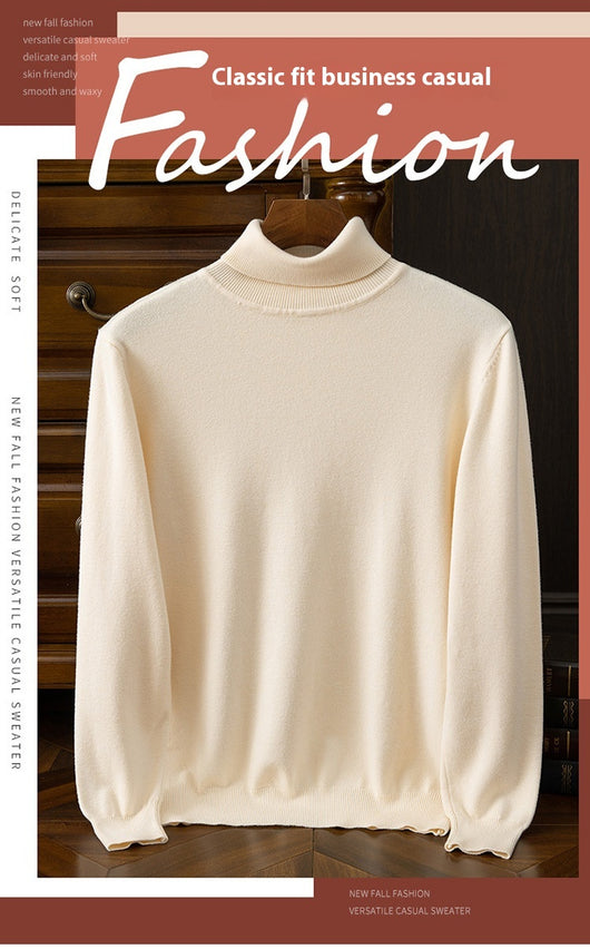 Suéter Cuello Alto para Hombre Otoño Invierno - Abrigo Interior Versátil - Image 24