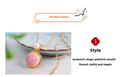 Aretes de Plata S925 con Concha Rosa y Diseño Geométrico Minimalista - Image 10