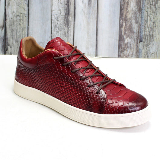 Zapatos Casuales de Cuero con Grabado en Relieve para Hombre - Image 5