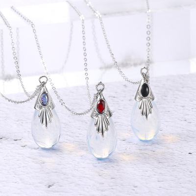 Collar Colgante Lágrima de Piedra de Luna con Circonia - Joyería de Plata para Mujer - Image 5