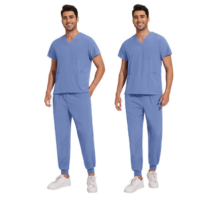 Conjunto de Uniformes Médicos para Hombre con Tela Elástica y Secado Rápido - Image 27