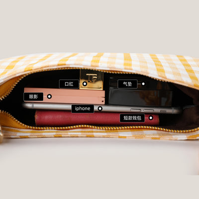 Bolso Baguette de Cuero con Cadena Lattice - Image 9
