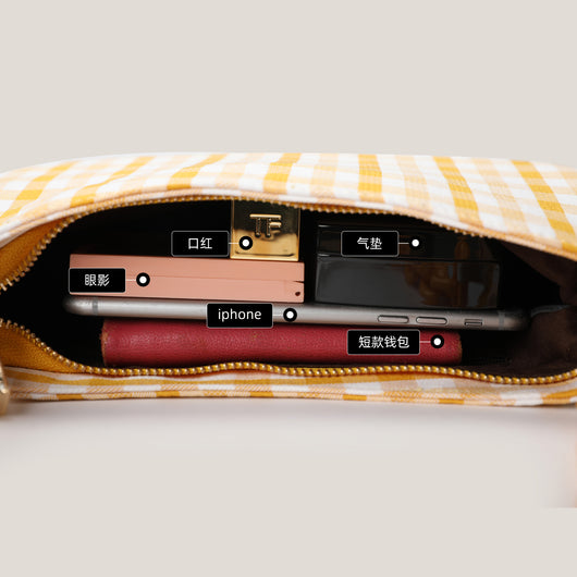 Bolso Baguette de Cuero con Cadena Lattice - Image 9